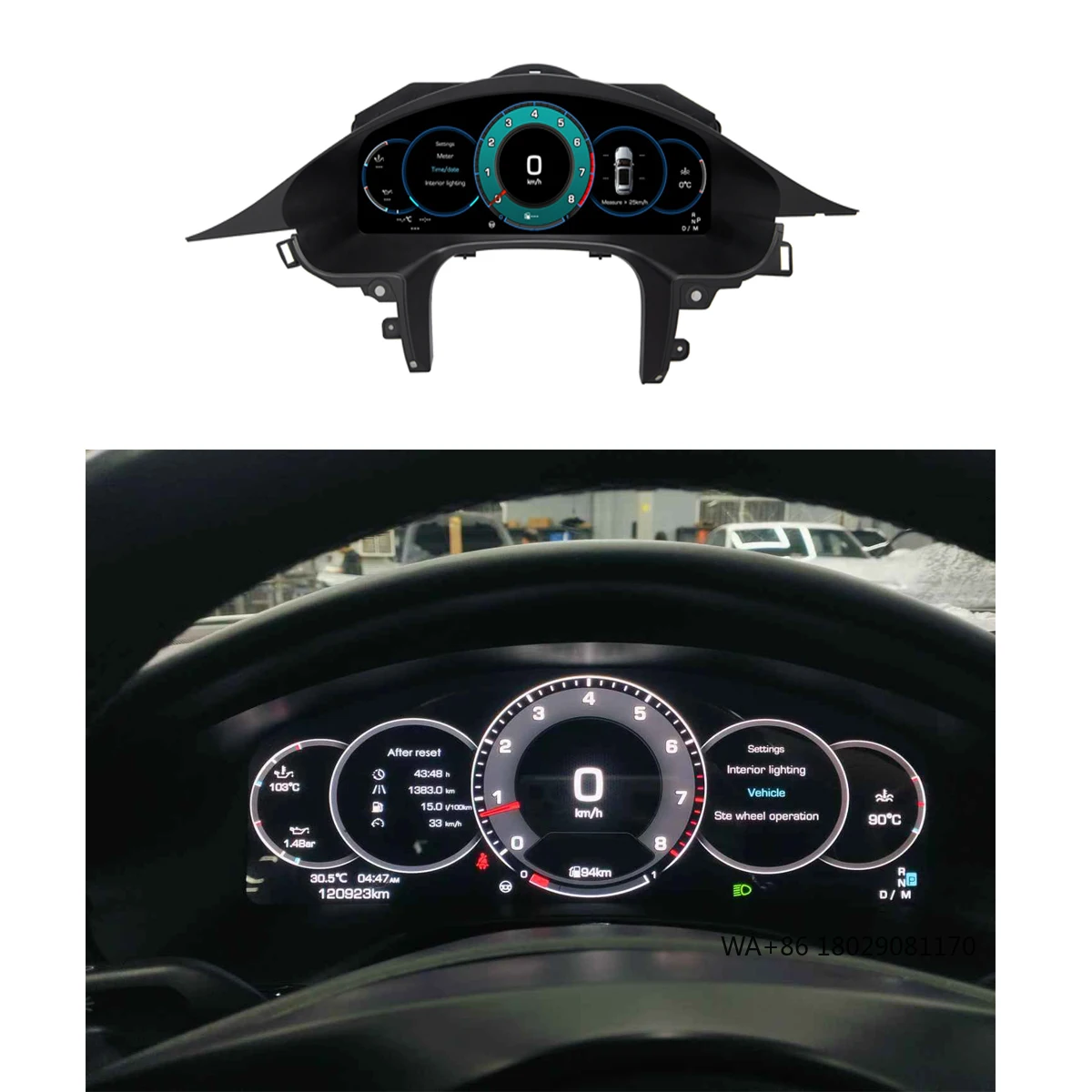 

LCD Digital Instrument for Porsche Panamera Pcm 3.0 3.1 2010-2016 Cluster Dashboard Speedometer Panel Navigation Virtual Cockpit