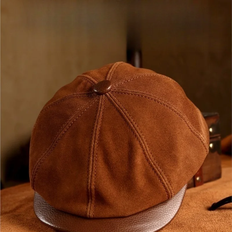 Fashionable hats men's thickened newsboy warm octagonal