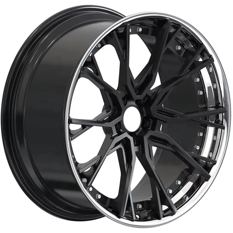 

Custom Frosted Black Two-piece 6061-T6 Aluminum Alloy Forged Car Wheels