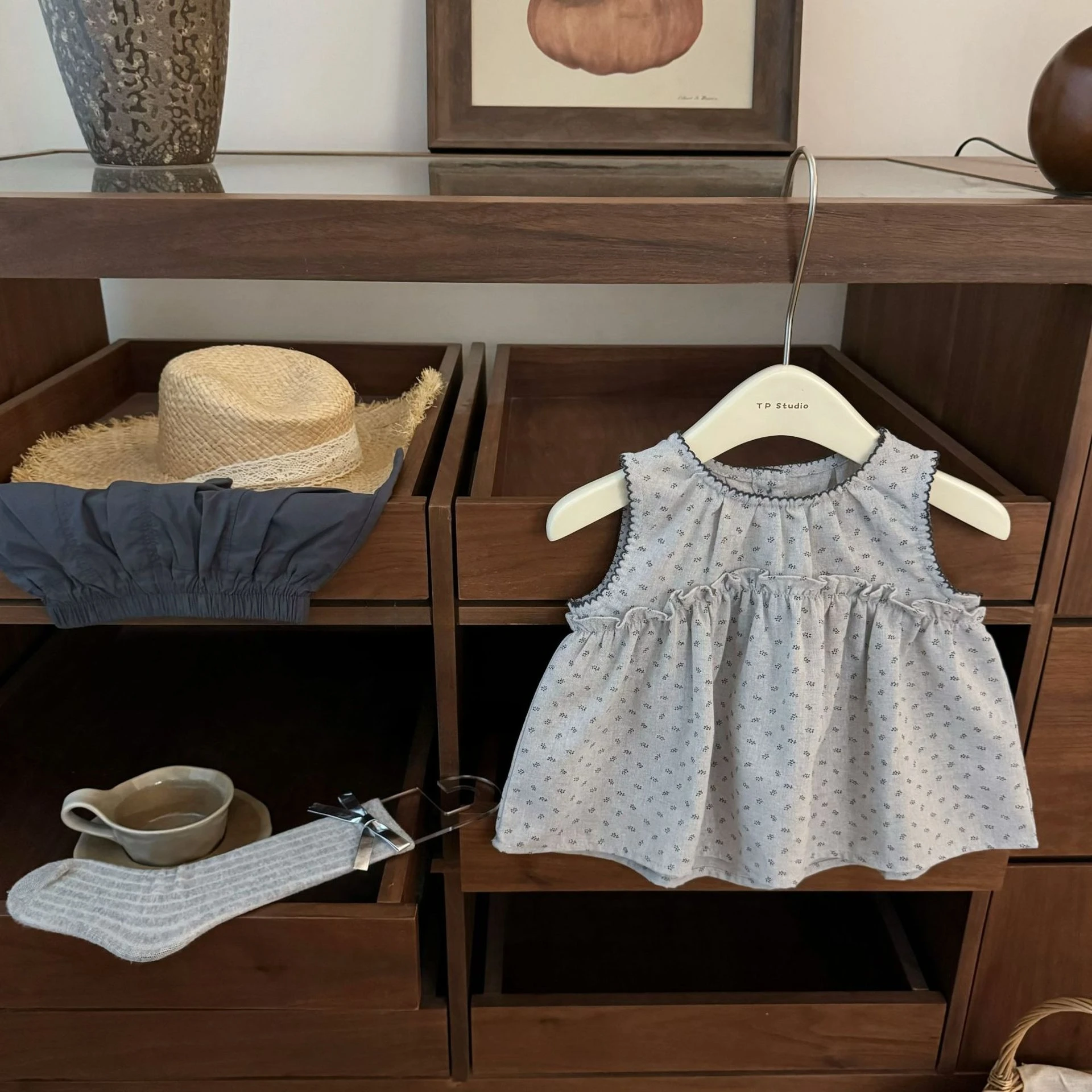 Korean female baby niche sweet doll vest shorts western-style set