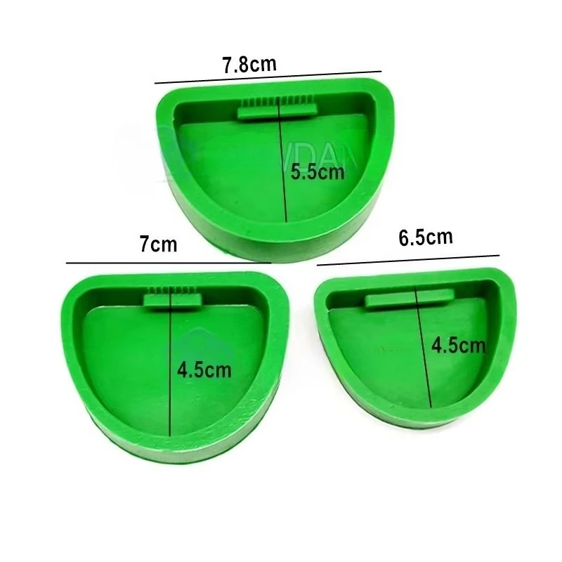 5pcs Set Lab Silicone Rubber Base Former Mould Plaster Gypsum Carving Model Green Mould Base Lab Tool