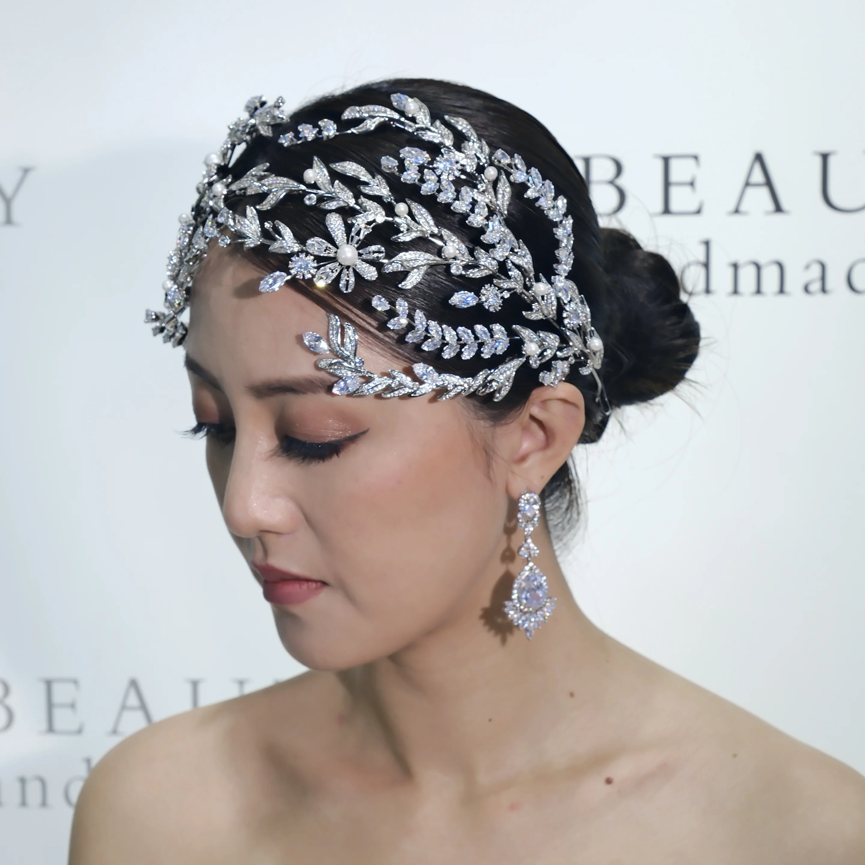 

New KTBEAUTY Hair Pin Headbands Women Guangdong Fashion Flowers Hairwear Copper Hair Jewelry Tiaras Free Shipping