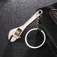 New Mini Wrench Creative Simulation Wrench Keychain Solid Metal Tool Key Ring Gift Adjustable Pocket Tool Convenient Wrench Gift