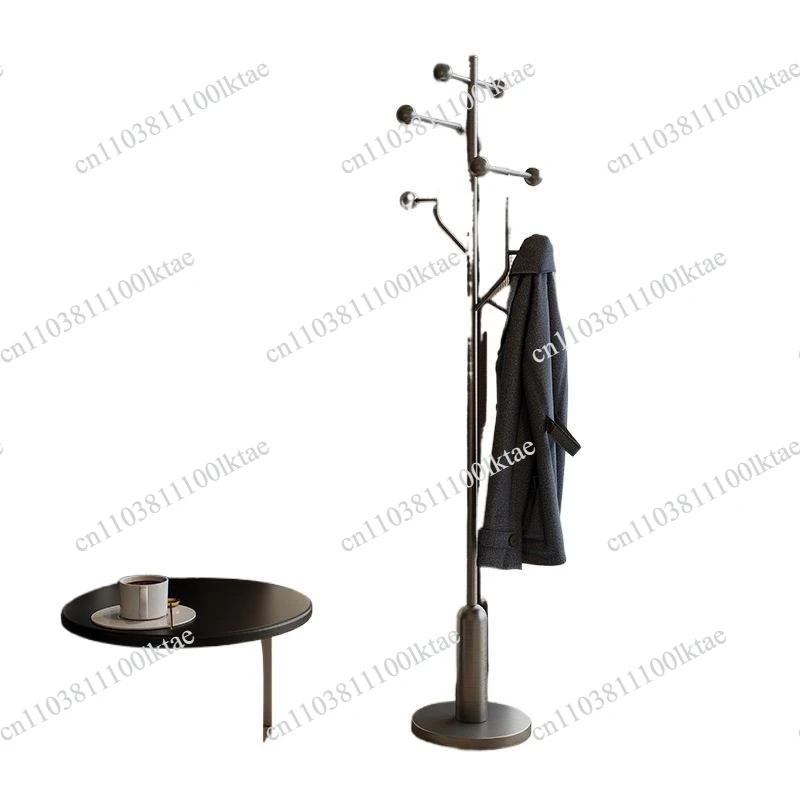 Household Floor-to-ceiling Small Stainless Steel Indoor Room Hanging Clothes Solid Wood Hanging Hangers