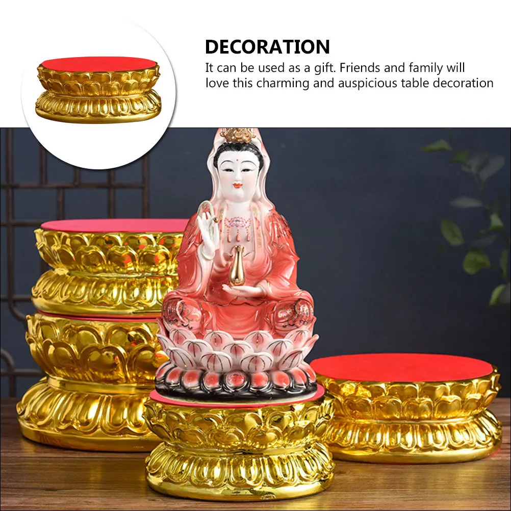

Round Buddha Base Ceramic Offering Pedestal Suitable for Mall Restaurant Decorations Attractive Design Ceramic Base