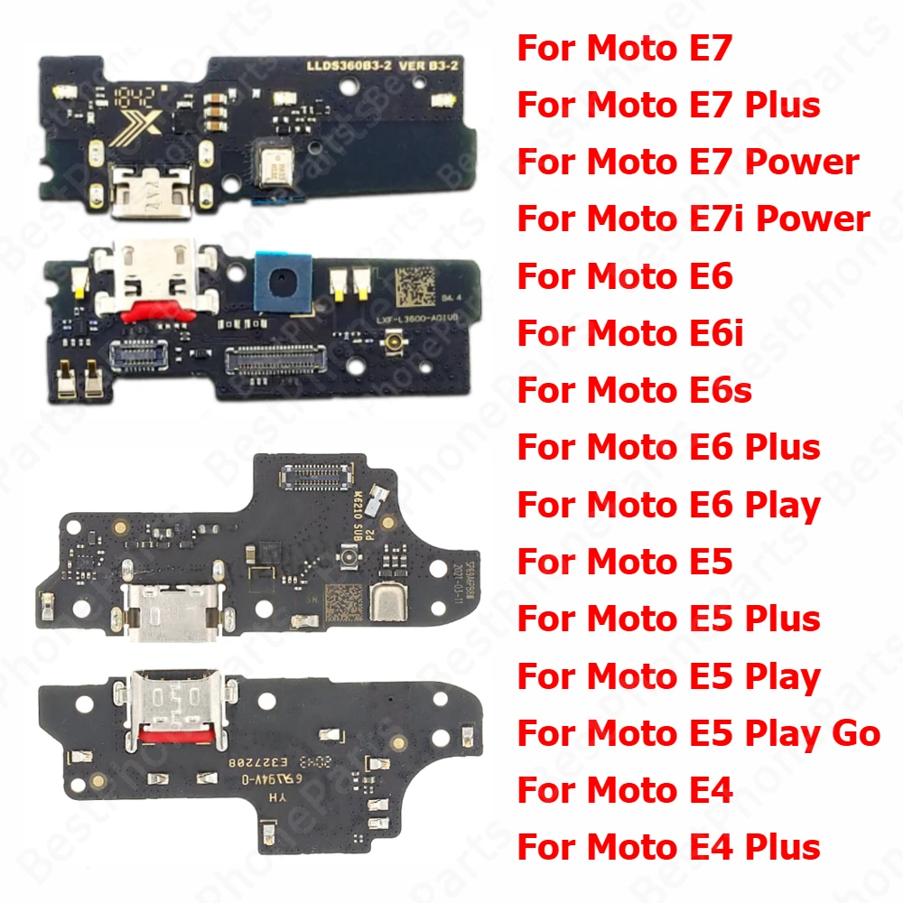 Charge Board For Motorola Moto E7 E7i Power E6 E6i E6s E5 Play Go E4 Plus Charging Port Usb Connector PCB Dock Plate Socket