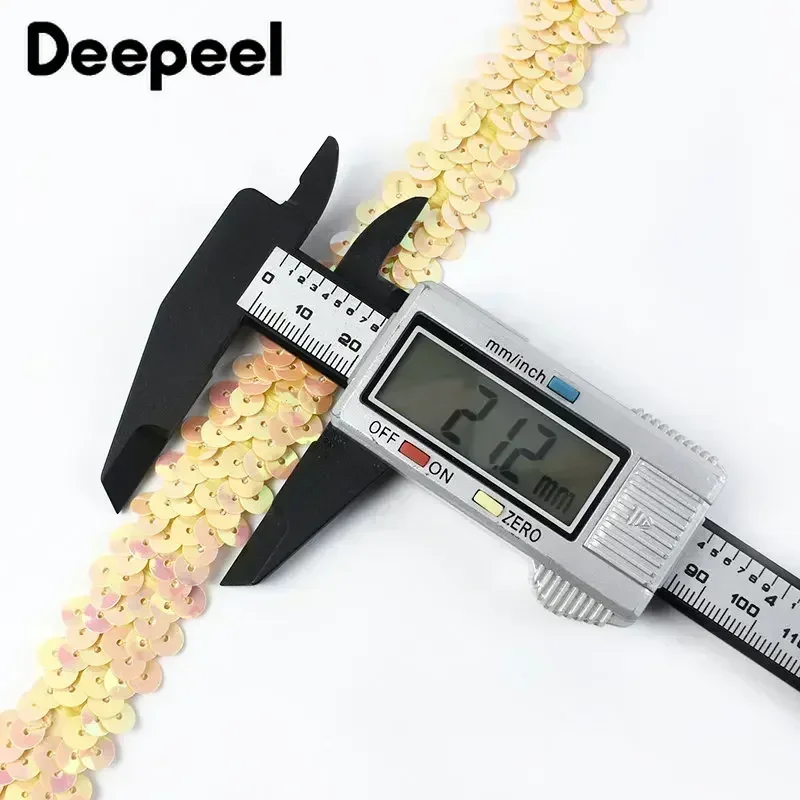 2/5/10Meters Deepeel 20mm Sequins Lace Ribbon Trim Strech Elastic Band Wedding Dress Garment Decoration DIY Sewing Accessories