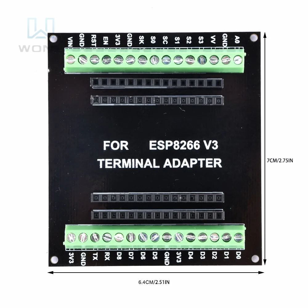 ESP8266 Erweiterungs-Breakout-Board, GPIO 1 auf 2, für ESP8266 ESP-12E Node MCU Entwicklungsboard zur Schaltungstestung – Detail 1