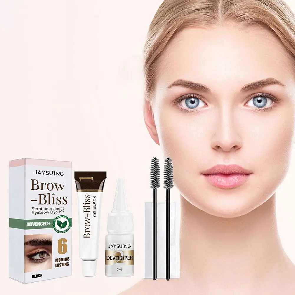 Wimpern Augenbrauen Farbstoff Toner Kit wasserdicht Anti-Schweiß 3d dauerhafte Färbung semi-permanente Make-up Augenbrauen Wimpern Augenbrauen Werkzeug enha q0v0