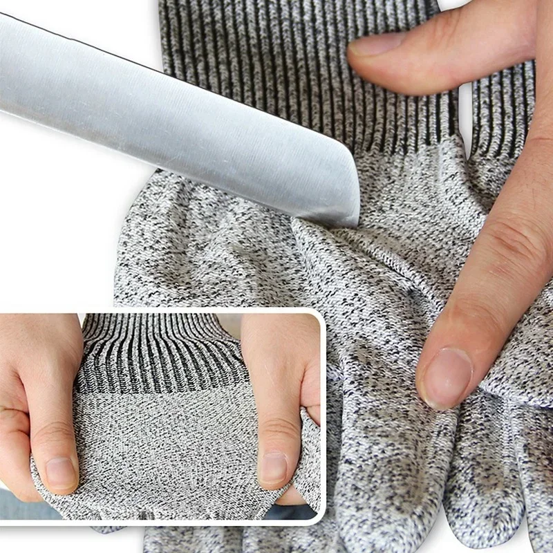 

Hot Selling Safety Work Gloves, Gray Black, Anti Cut Level 5, Anti Cut Gloves