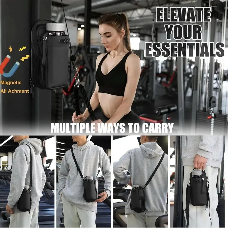 Super Strong Magnetic Gym Bag Large Capacity Portable Fitness Storage Bag For Phone Water Bottle Sports Accessories Carrier