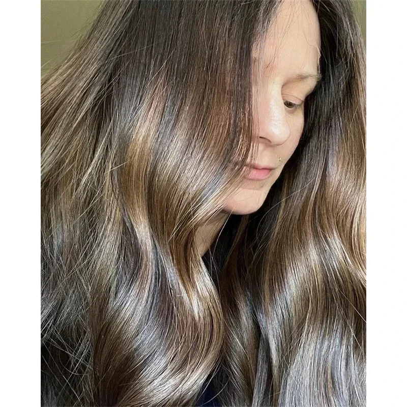 

Highlight Brown Glueless Soft Long body wave 5x5 Silk Base Jewish Human Hair With BabyHair HD Lace European Hair Preplucked