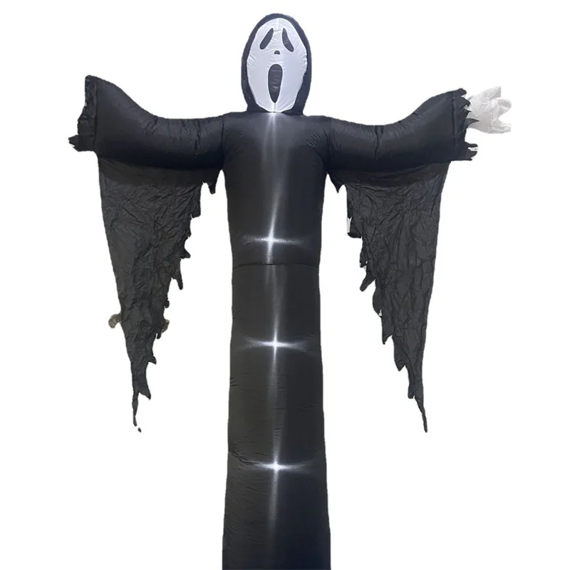 3.6m Tall Inflatable Halloween Ghost Outdoor Decoration with LED Light Halloween Party Inflatable Scary Garden Yard Ornaments