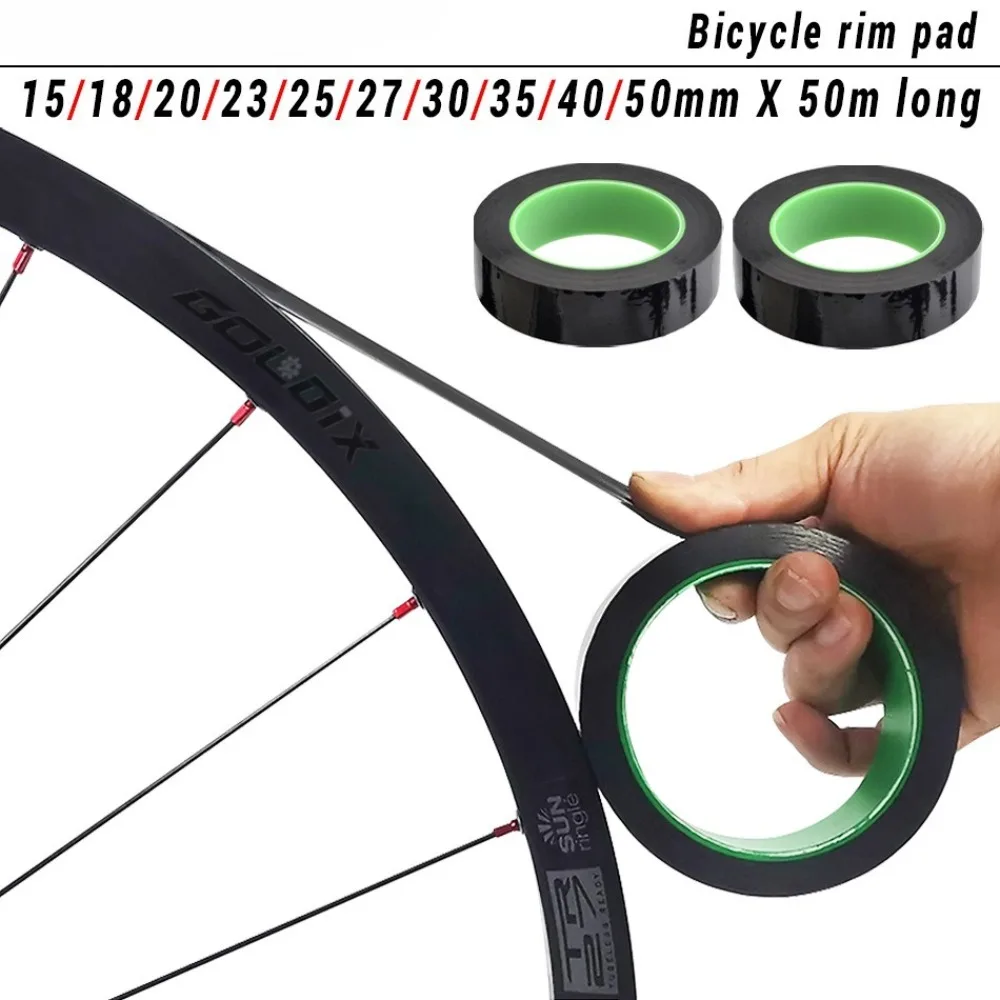 50m Mountain Road Bicycle Tubeless Rim Tape for Mountain Bike Road Ring Vacuum Tire Mat Bicycle Wheel Carbon Wheelset