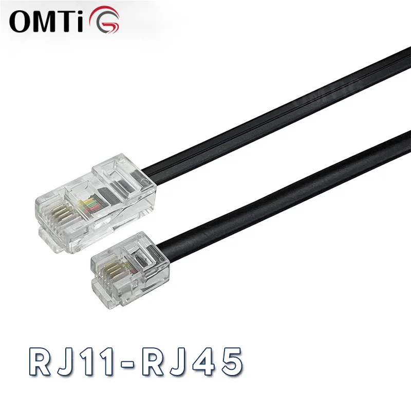 RJ11 To RJ45 Adapter To Male Modular Cord Handset Voice Extension Telephone Data Cable