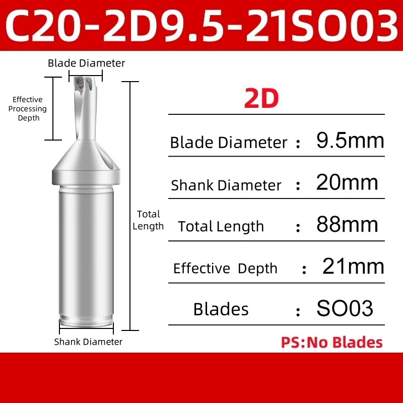 SO سلسلة U-الحفر العنيف C20-2D8-SO03 فتحة صغيرة U-الحفر SOMT SOMG شفرة كربيد مخرطة CNC الحفر السريع المياه النفاثة الحفر