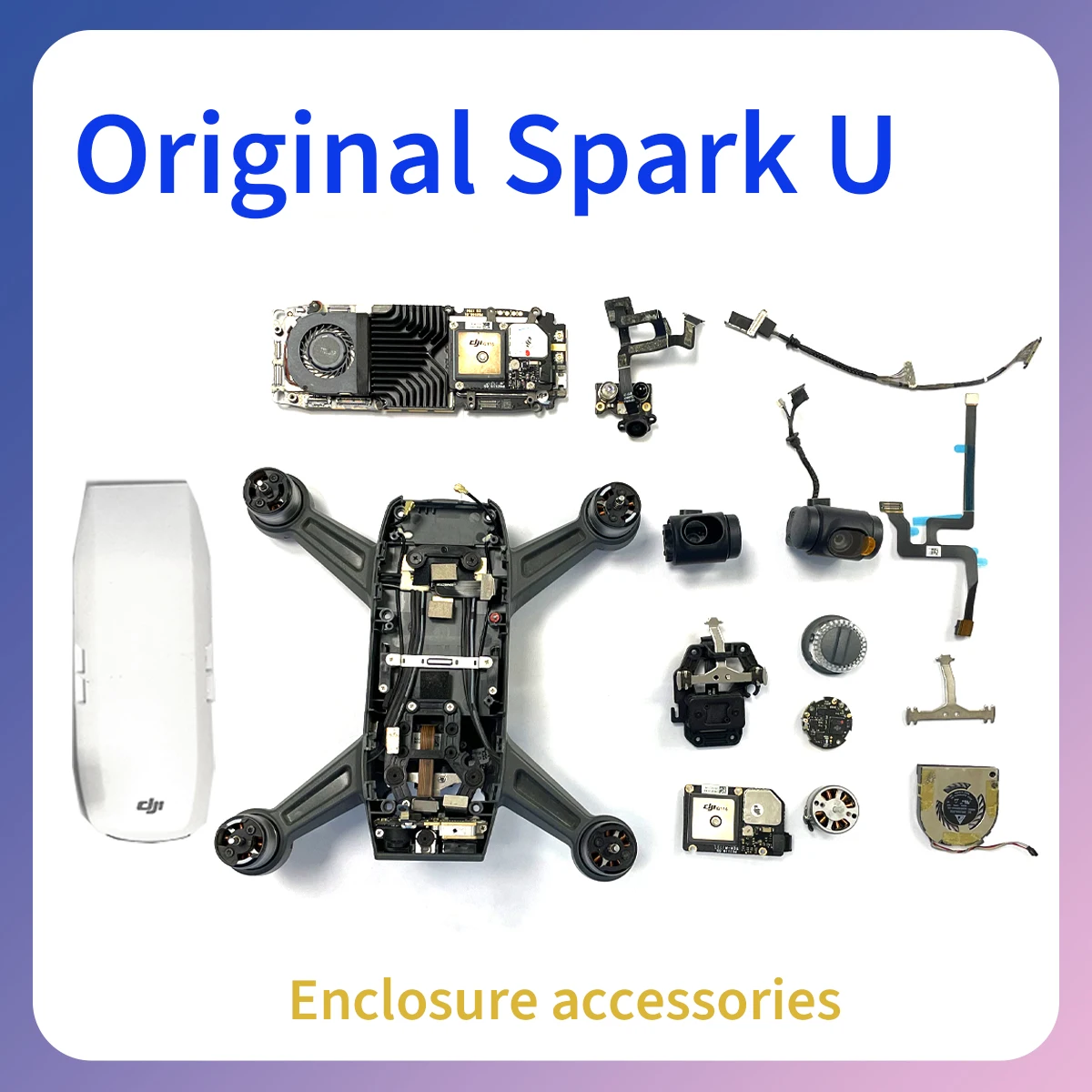 

Original Spark gimbal arm shell GPS bracket ESC cable tray suitable for DJI Spark drone parts maintenance