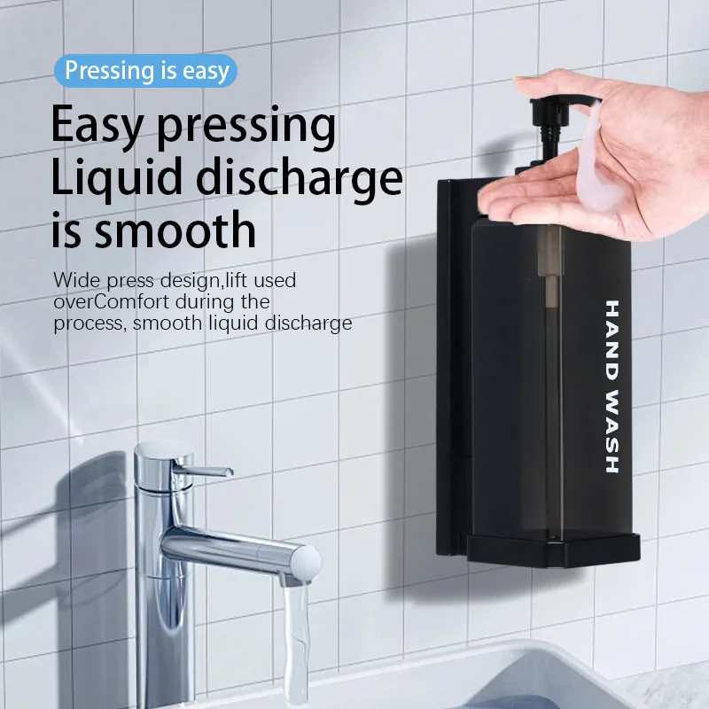 500ML Hotel Shampoo and Shower Gel Separate Bottles Wall Mounted No Punching Hand Sanitizer Boxes Wall Mounted Manual Soap Dispe