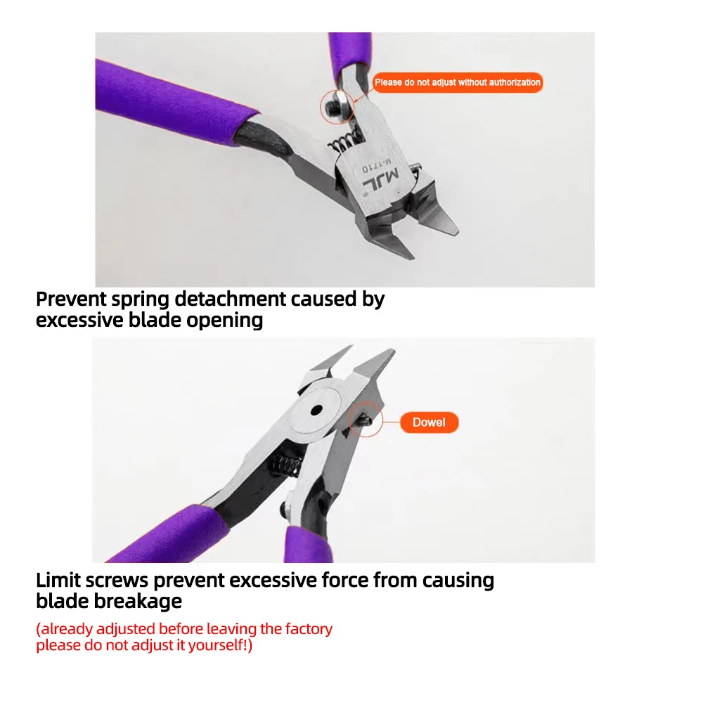 MJL M-1710 Model Single Blade Nipper Hand Tools Pliers Model Building Tools for Beginners to Repair and Fix Plastic Models