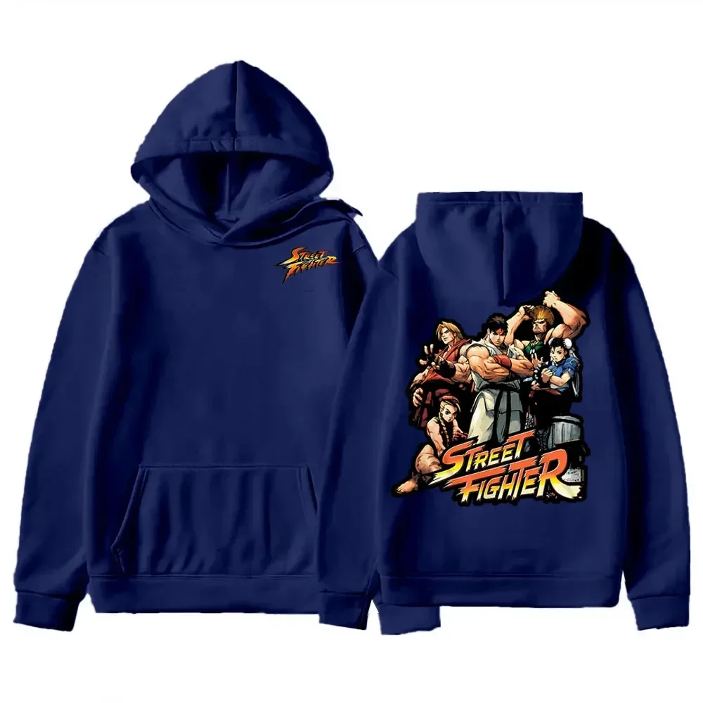 Felpe con cappuccio da uomo Street Fighter Anime Print felpa con cappuccio a maniche lunghe tutti i personaggi Active Double Sided Graphic Clothes