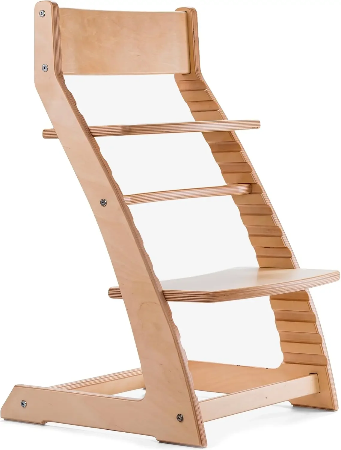 Wooden High Chair for Babies and Toddlers Adjustable Height Easy To Clean Toddler Highchair Kids Dining Chair From 3 Years