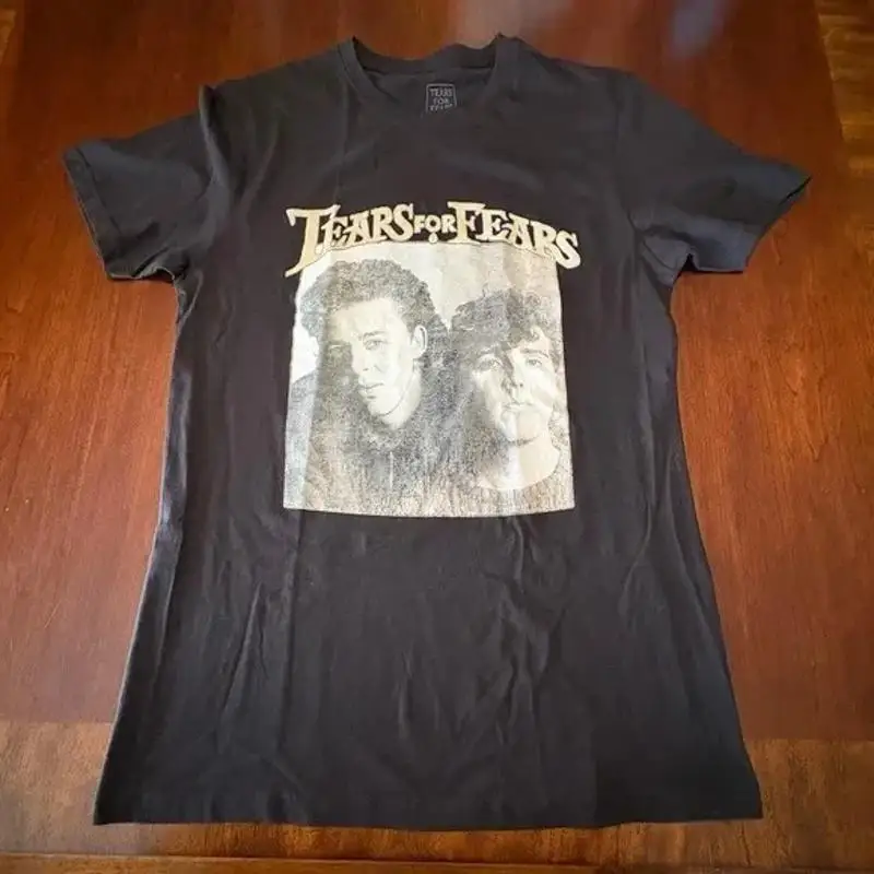 Tears For Fears Band TShirt Small Black  Official Rock Off Merch UK Import