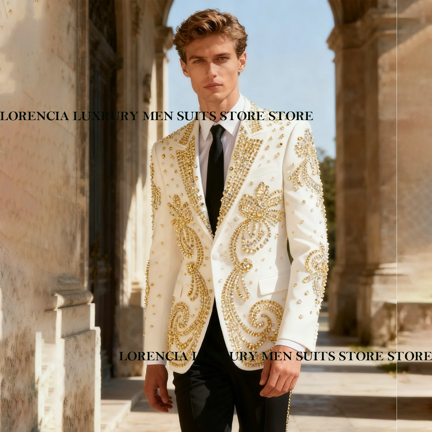 

Смокинги с бриллиантовым орнаментом по индивидуальному заказу, мужские костюмы с остроконечными лацканами, мужские пиджаки для выпускного вечера, свадебные комплекты из 2 предметов, мужские костюмы для жениха