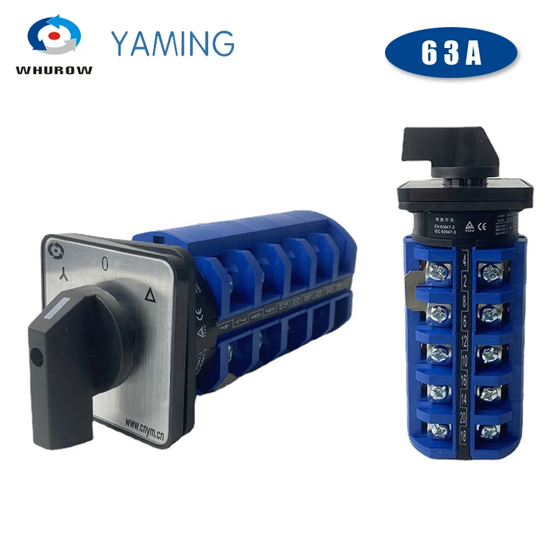 Estrela Delta Posiciona o Interruptor Giratório Polos Lw2663 Cam Seletor 63a 690v Mudança-sobre a Engrenagem Contato Prata