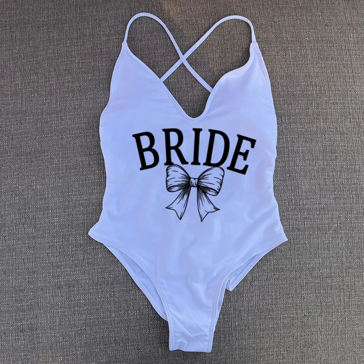 

Цельный купальник с принтом невесты, сексуальный купальный костюм с бантом Love, мягкий купальник, женское бикини, девичник, пляжная одежда для плавания