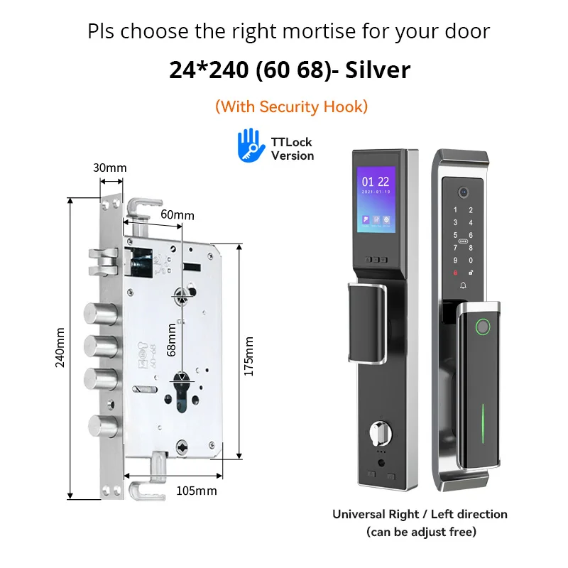 3Dcamera Ttlock Waterdichte Bluetooth Wifi Vingerafdruk Slimme Lock Elektronische Intelligente Biometrische Code Digitale Deurslot