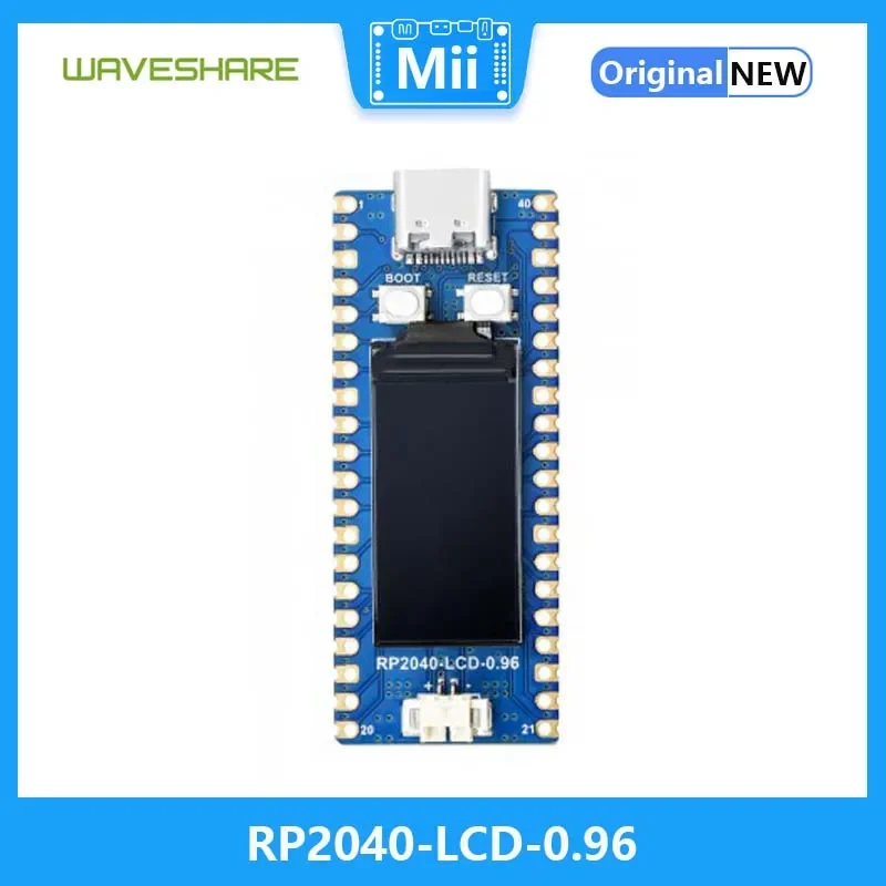 Processeur double cœur à écran d'affichage RP2040-LCD-0.96 65K compatible avec Raspberry Pi PICO