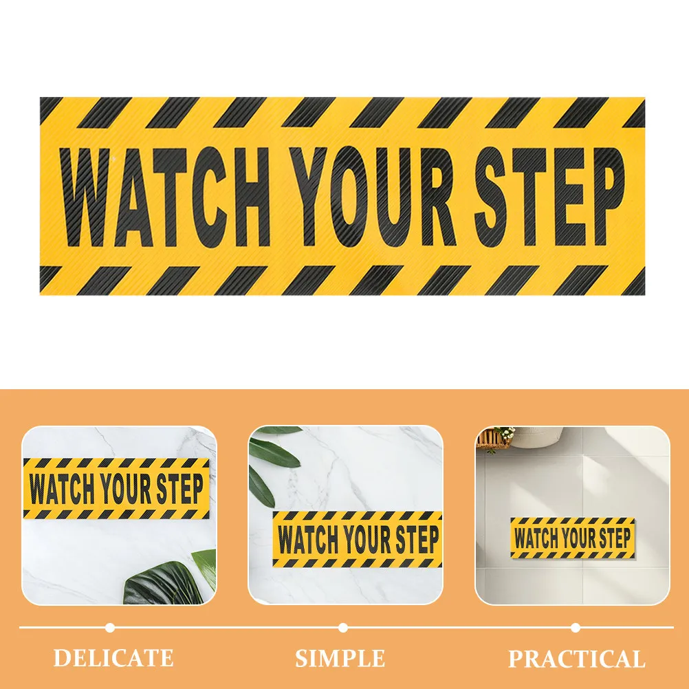 Anti Slip Floor Stickers Watch Your Step Caution Alert Stickers High Adhesion Slip Hazard Signs Safety Message Signs for Stairs