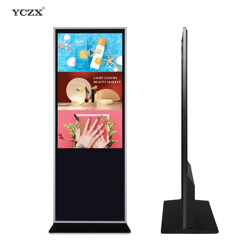 Floor Standing Digital Signage Vertical Video Display Kiosk Totem Playing Advertising Equipments for Shopping Mall