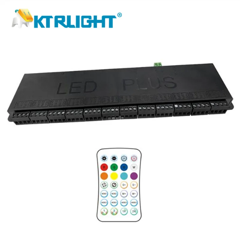 Programmable 24-Port SPI LED Controller (Dreamcolor/Music Sync) – Bluetooth & Wi-Fi App Control, 2.4G 28-Key Remote