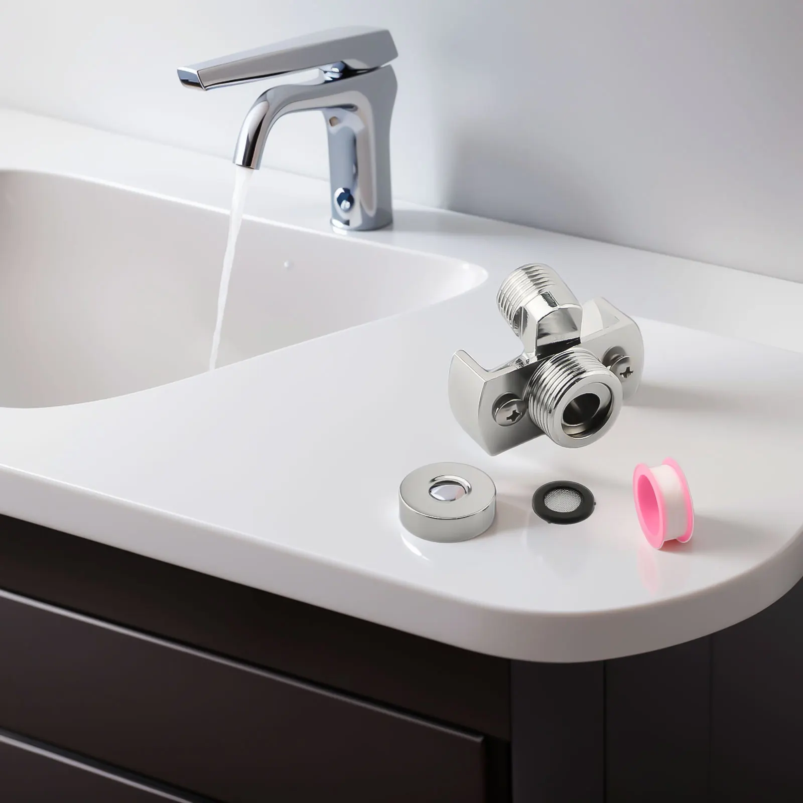 40 Degree Adjustable Faucet Angled Curved Foot Wall Mounted Faucet Tap Adapter Shower Valve Shower Head Conversion Leg Corrector