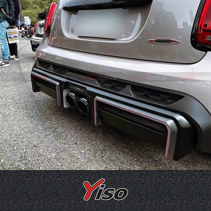 

Подходит для MINI F56 JCW 2022 года: задний спойлер из карбона, модифицированный аэродинамический комплект, задний бампер 2022 AG LCI2, диффузор заднего спойлера.