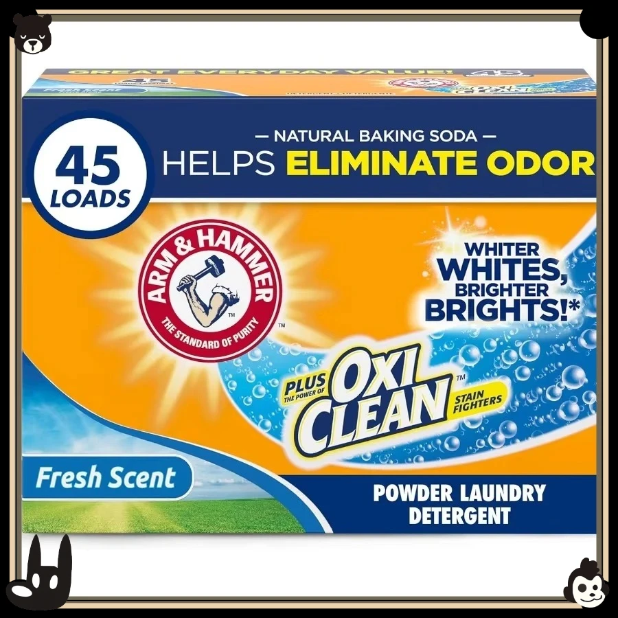 منظف الغسيل، رائحة طازجة، 45 حمولة، 3.48 رطلاً (عبوة واحدة) - يزيل أقوى البقع، مناسب لغسالات القياسية وHE