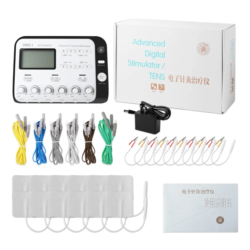 

Electric 6 Output Electroacupuncture Acupuncture Needle Body Massage Muscle Stimulator Physiotherapy TENS Machine Relax Massager