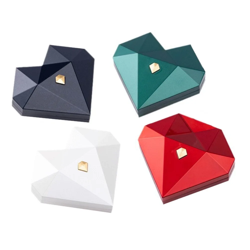

Dustproof Proposal Ring Box Elegant Red Heart Diamond Ring Box White Waterproof Auto Pop Up Jewelry Box Gift