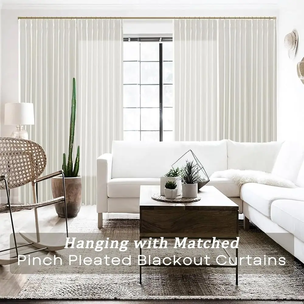 Cream Sheer Light Filtering Linen Curtains, 70x90 Inch, 2-Panel Set for Living Room