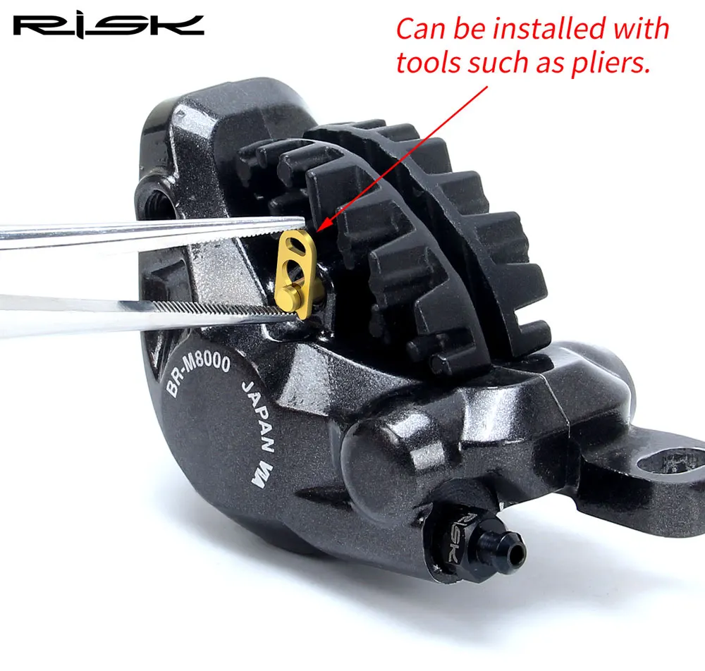 RISK 2 pcs M4x26mm Bicycle Brake Plug/Circlip Disc Brake Clamp Fixing Screw MTB Bike Titanium Alloy Plug