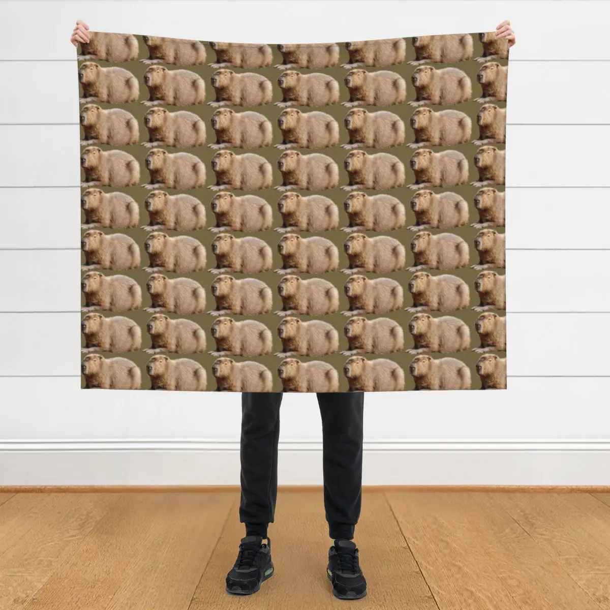 

Just Chilling Capybara Throw Blanket Bed linens Comforter Personalized Gift Blankets