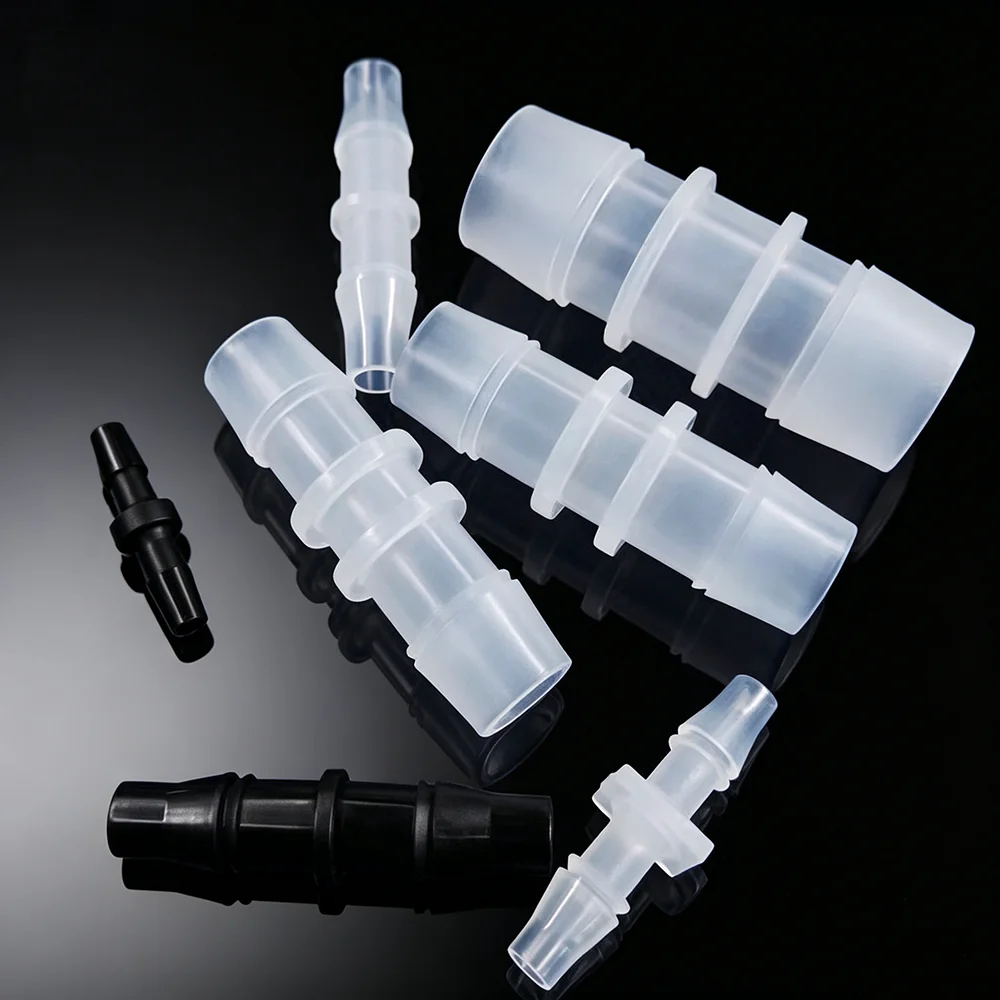 10PCS PP 1/16 to 5/8 Inch Straight Barb Tube Connector Plastic 2 Way Hose Barb Pipe Fitting Straight Barbed Coupler