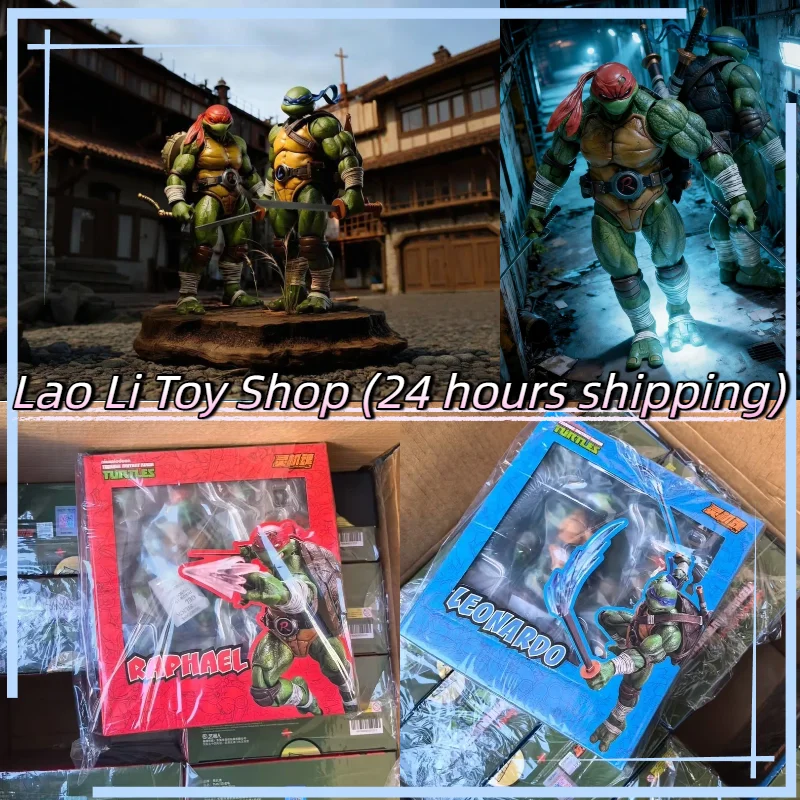 (24 horas de envío) Lingjihun genuino autorizado 1/12 Tortugas Ninja mutantes adolescentes Raphael Leonardo figura de acción modelo figura