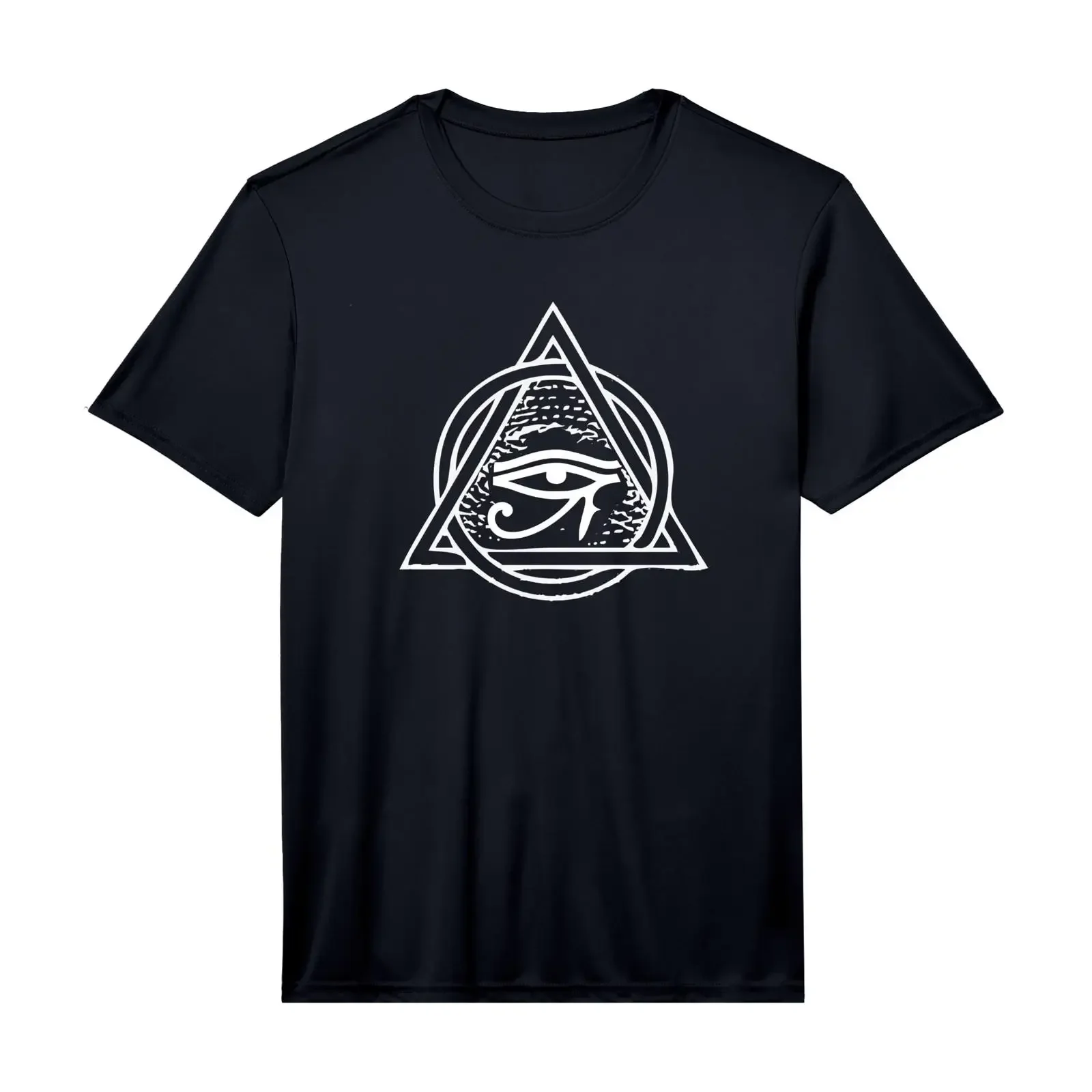 Pyramid Eye of Ra Cool Illuminati All Seeing Egyptian Performance T Shirt vintage Washed Unisex Breathable streetwear