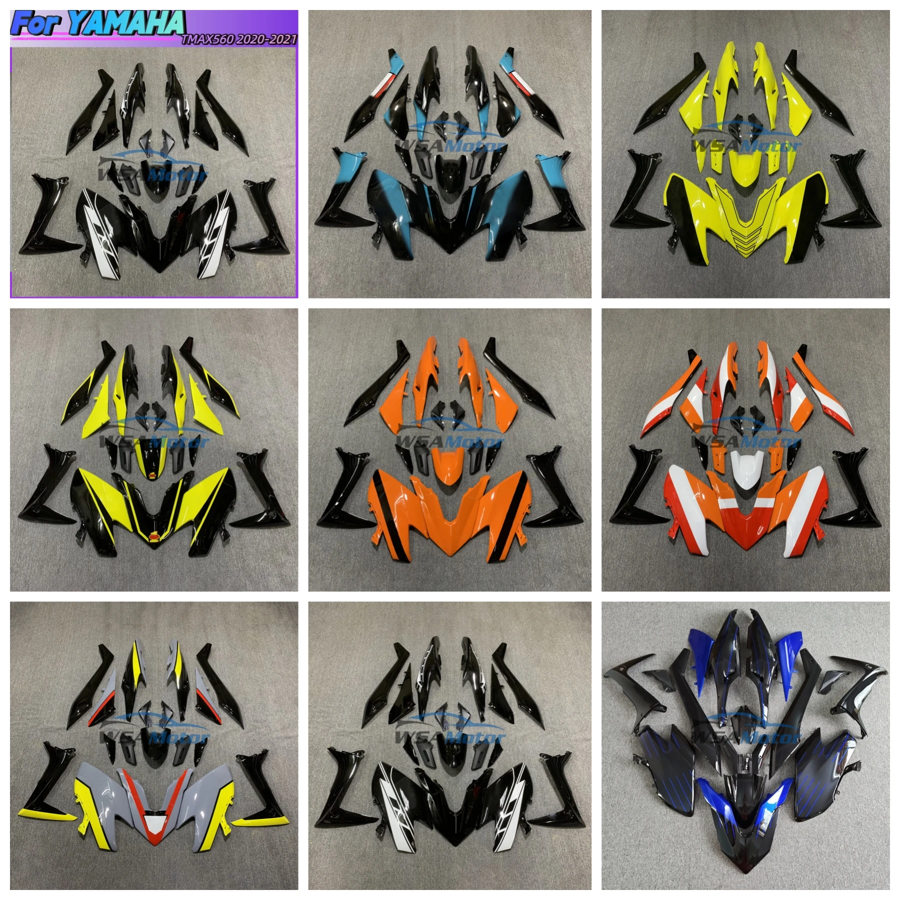 For Yamaha TMAX 560 2020 2021 Motorcycle Shell Fairing Accessories ABS Plastic Color Body Kit