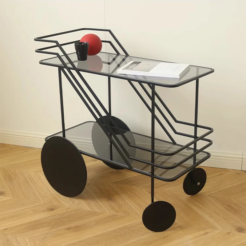 

Металлические полки в скандинавском стиле для гостиной, эстетичная большая многофункциональная полка-тележка для кухни и хранения