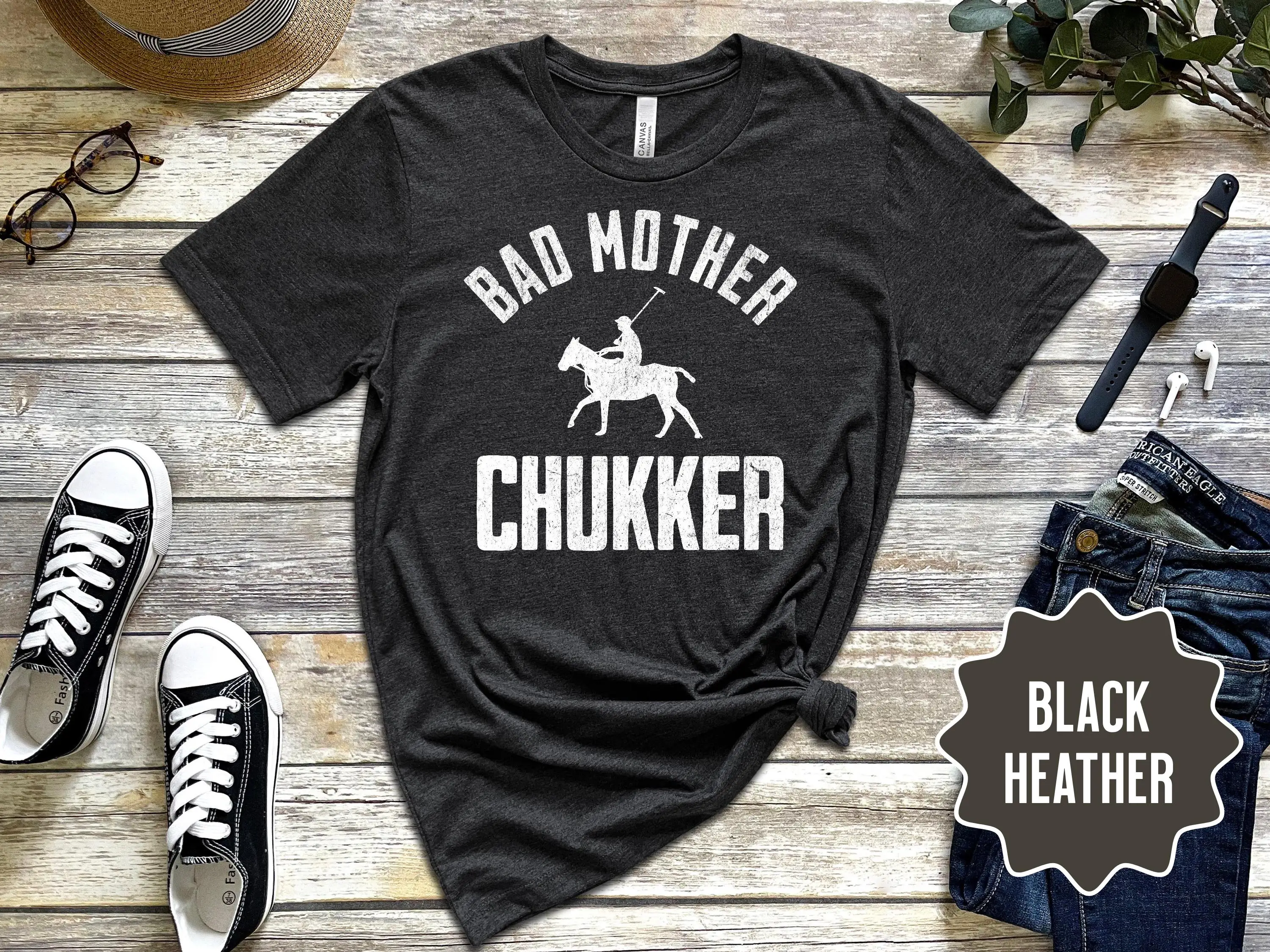 Bad Mother Chukker Tee: Polo Player Shirt
