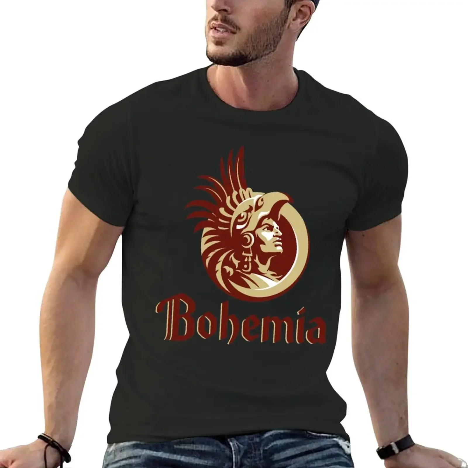 Bohemia Beer T-Shirt graphic t shirt vintage sports fans cotton graphic tees compression shirt men