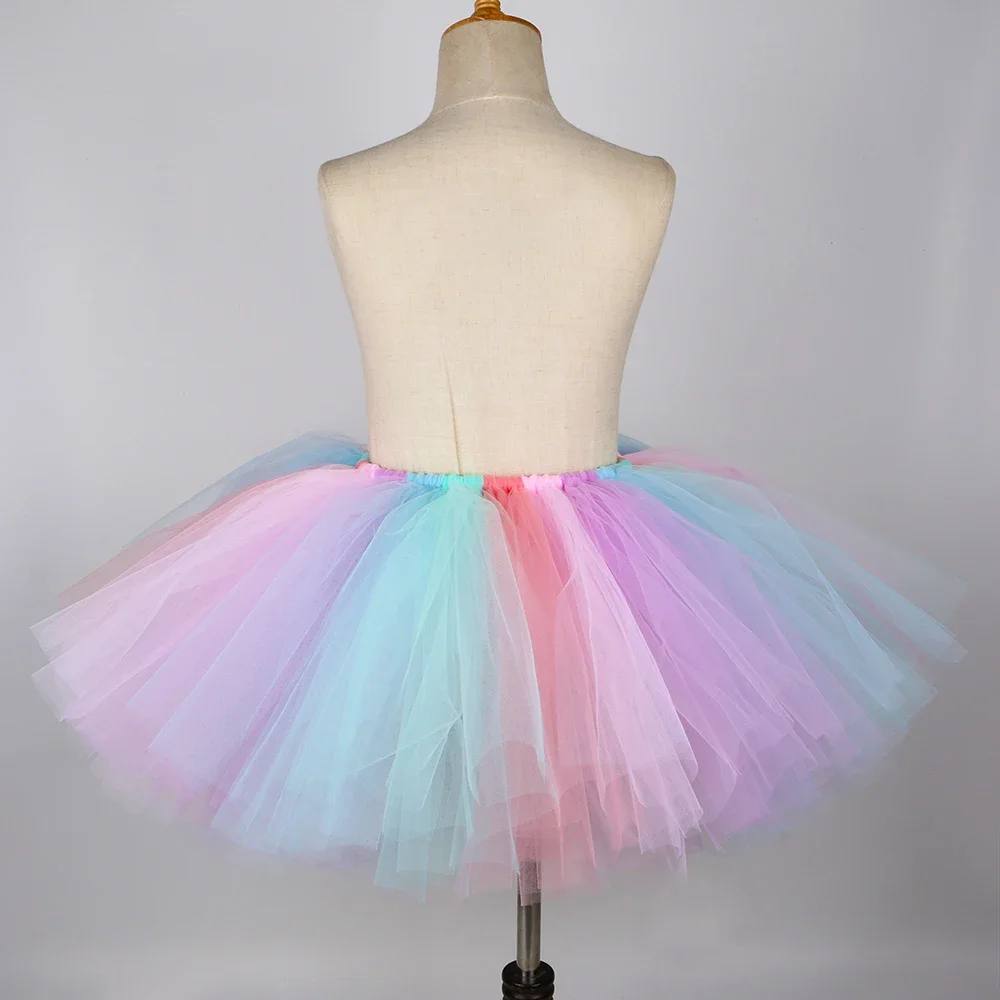 HJTT Girls Unicorn Tutu Skirt Fluffy Toddler Baby Girl Birthday Tutu Outfits Pastel Girls Tulle Skirts Kids Halloween Costume